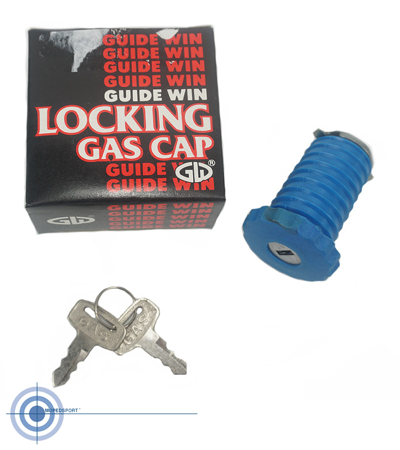 PUCH MAXI Tankdop Puch Maxi blauw met slot 30 MM