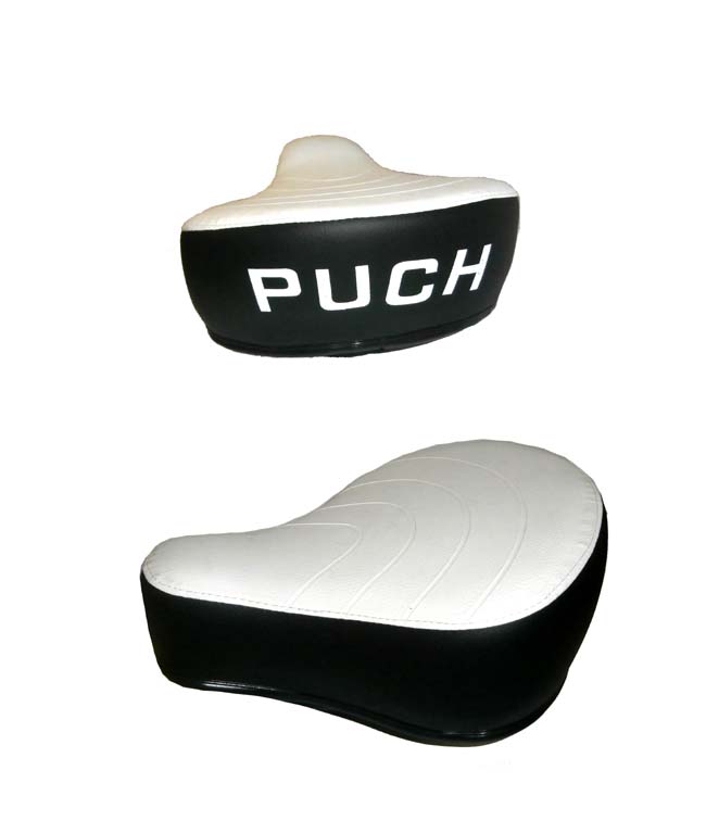 PUCH MAXI Zadel zwart/wit