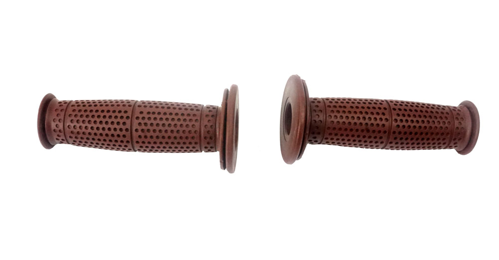 UNIVERSEEL BROMFIETS SCOOTER Handvat set licht bruin 22 & 24 mm STUUR
