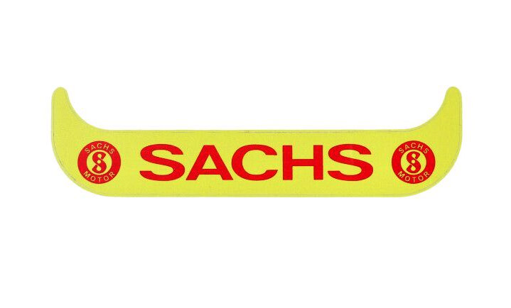 SACHS Kentekenplaathouder sticker Sachs geel / rood smal 11 CM