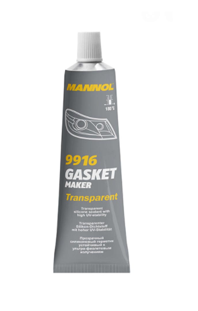 UNIVERSEEL Vloeibare pakking transparant 85 Gram siliconen Mannol hoge temperatuur (Made in Germany)