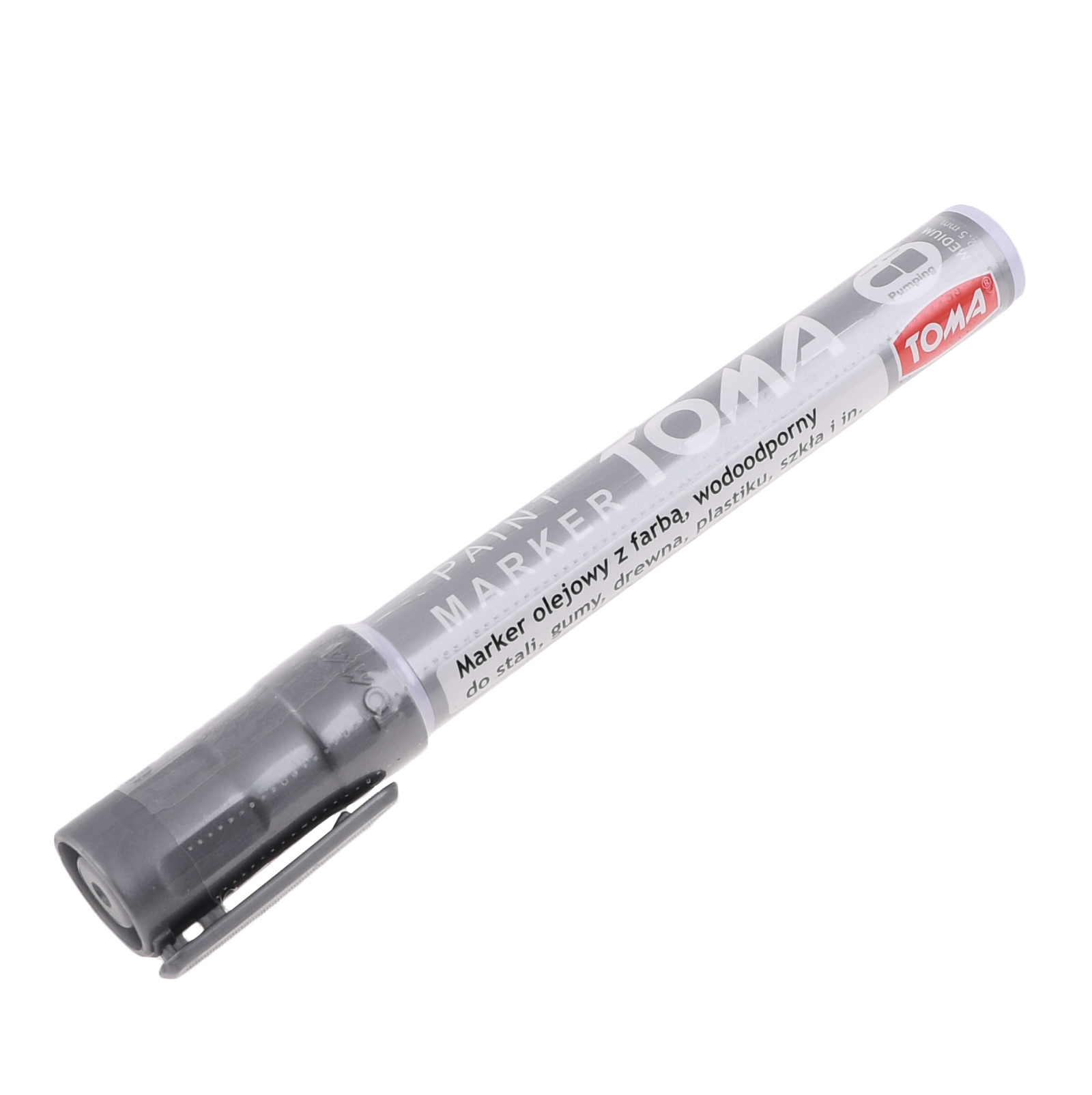 UNIVERSEEL Stift / pen zilver voor staal - hout - rubber - kunststof - glas en banden - bandenstift (made in EU)
