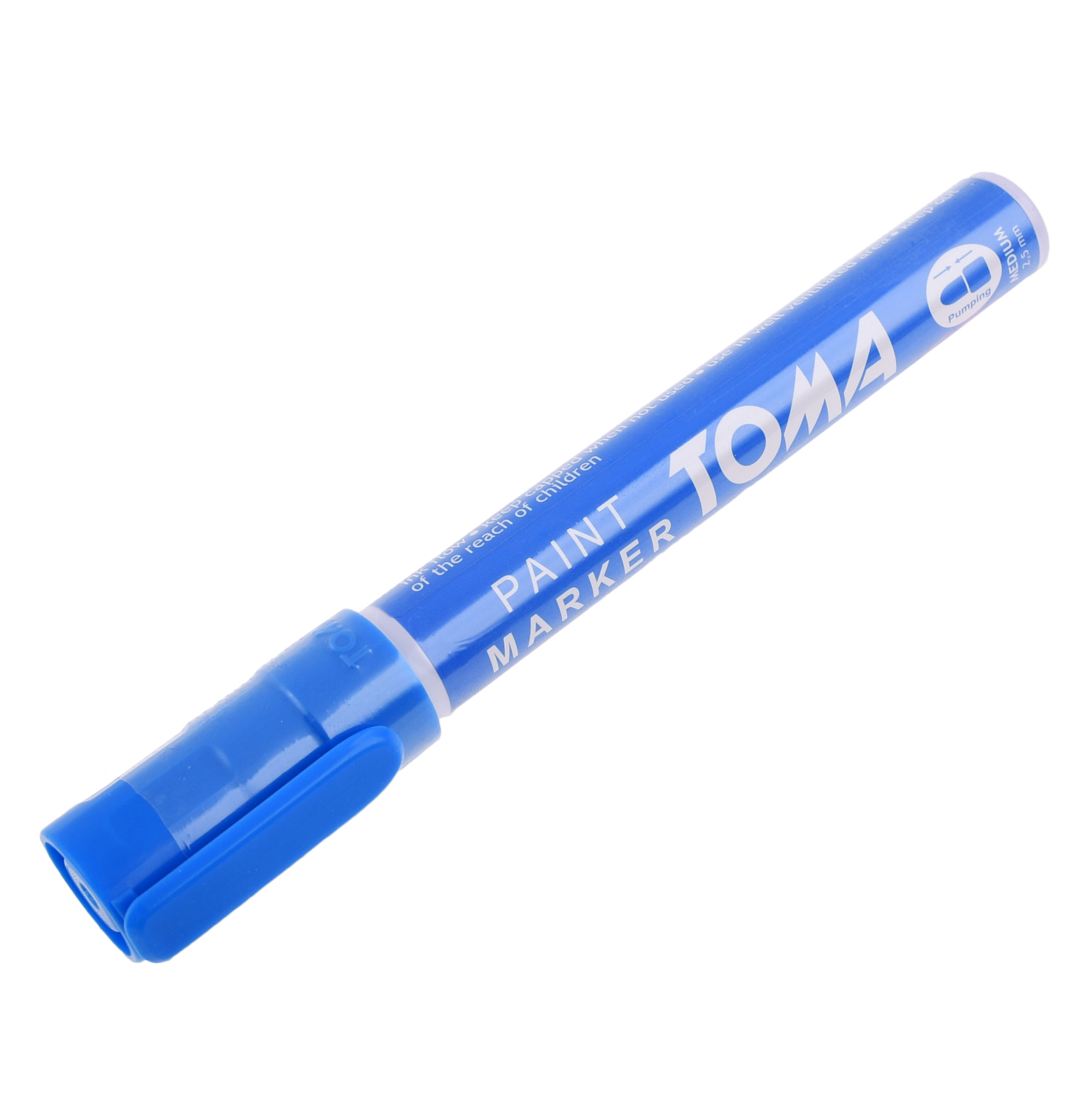 UNIVERSEEL Stift / pen blauw voor staal - hout - rubber - kunststof - glas en banden - bandenstift (made in EU)