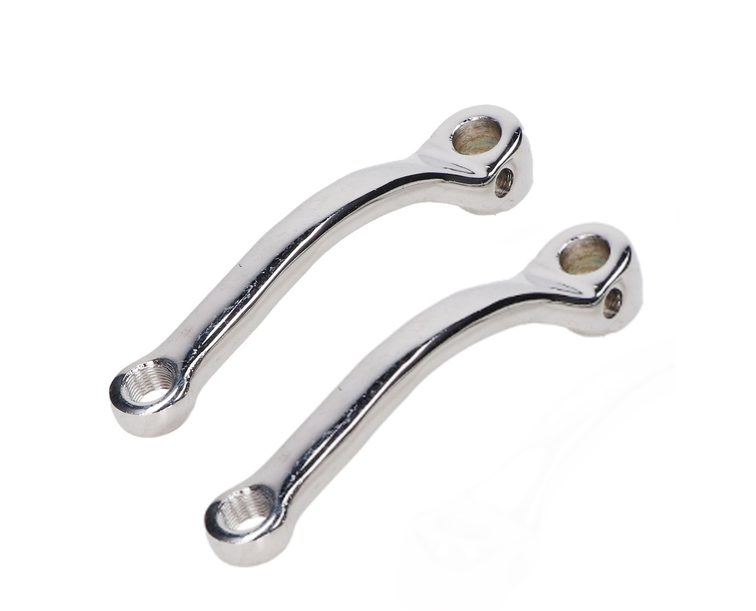 PUCH MAXI SACHS UNIVERSEEL crank set puch maxi links / rechts chroom as - draad 155 mm 9/16 totale lengte crank 178 mm 